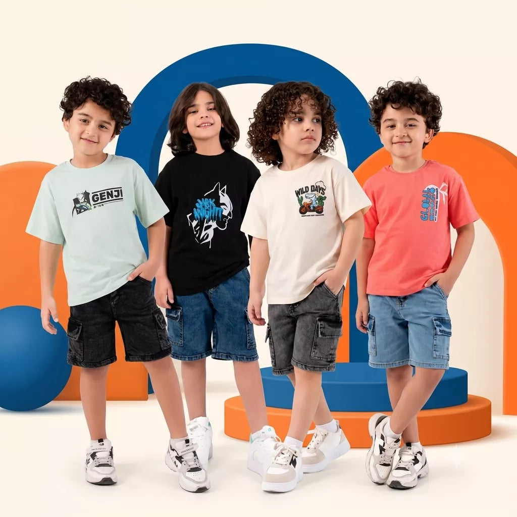 Boys' Denim Short & Tee Sets