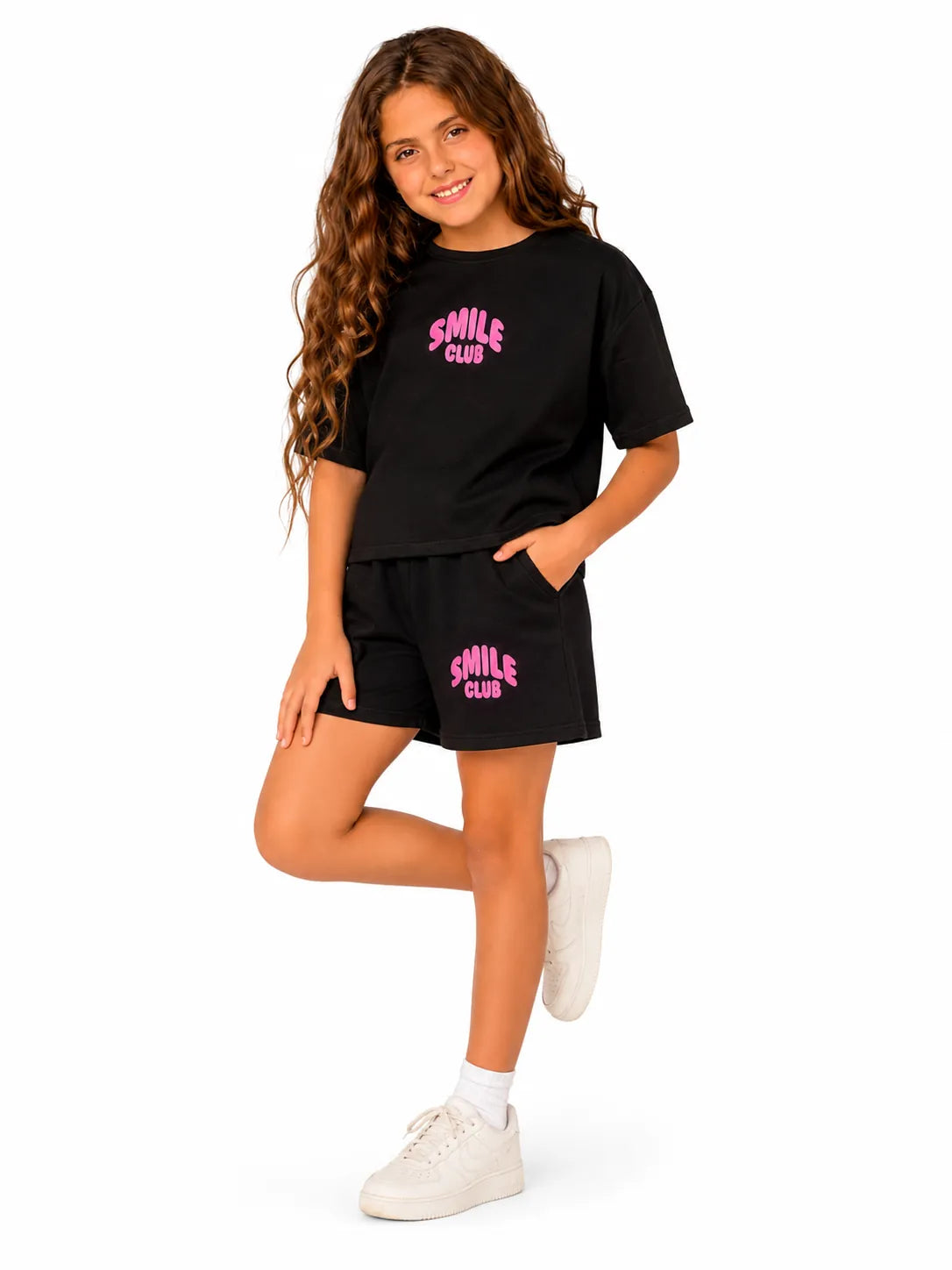 Girls' Cotton Candy Outing Set - Black back