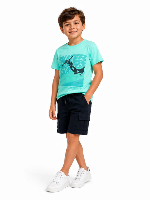 Boys' Cotton Candy Tee & Shorts Set - Mint