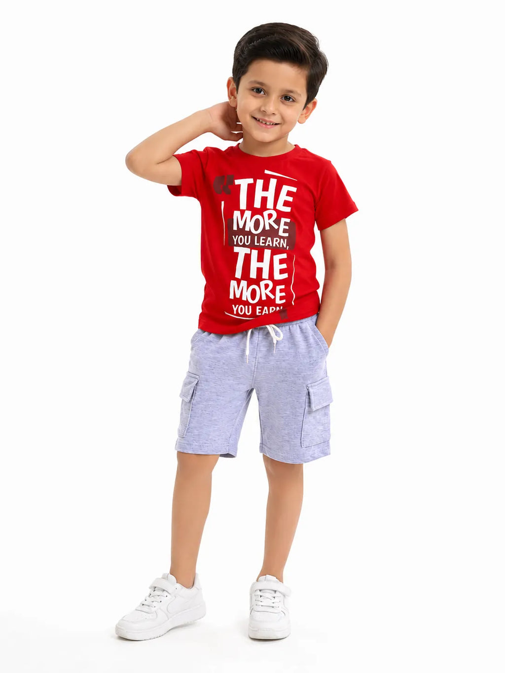 Boys' Cotton Candy Tee & Shorts Set - Red