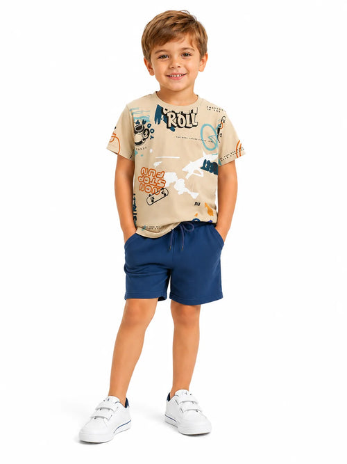 Boys' Cotton Candy Set - Sand Print 2