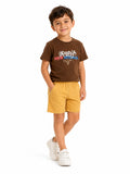 Boys' Cotton Candy Tee & Shorts Set - Mustard