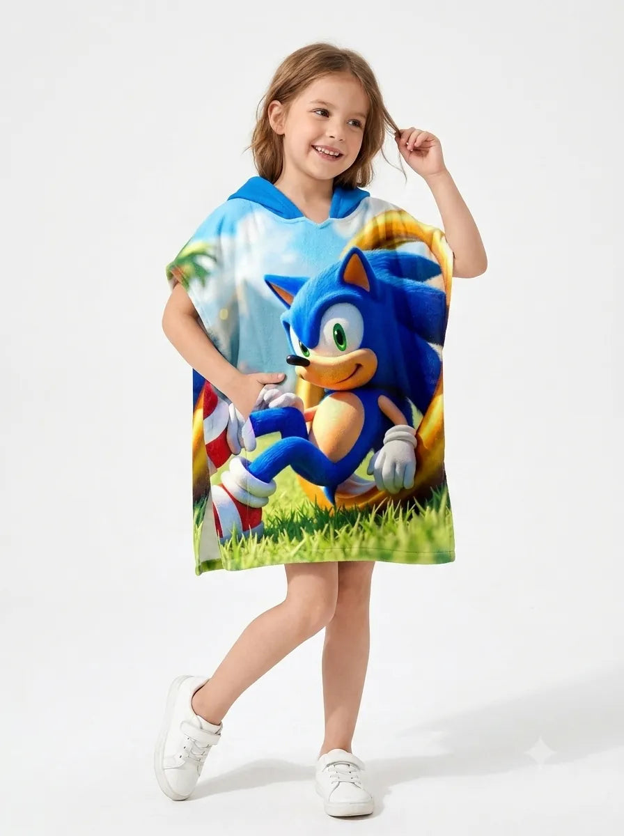 Boys' Hooded Beach Poncho - Sonic