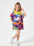 Boys' Hooded Beach Poncho - Racing Cars