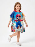 Boys' Hooded Beach Poncho - Mario