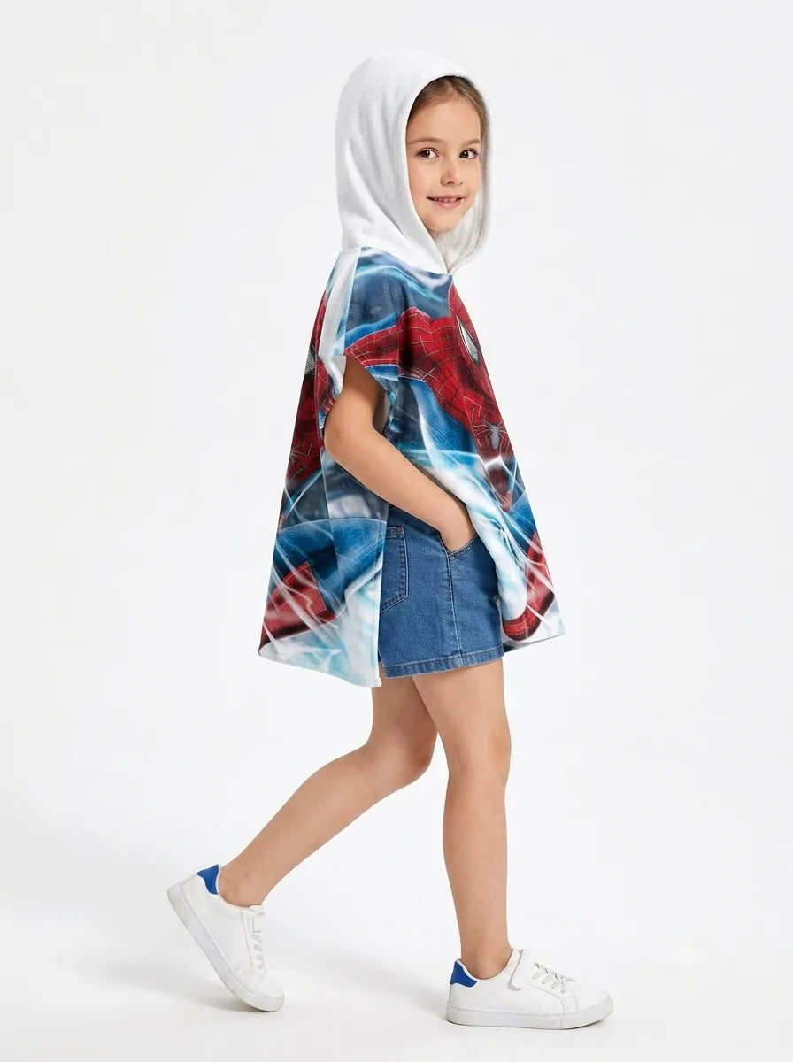 Boys' Hooded Beach Poncho - Spider