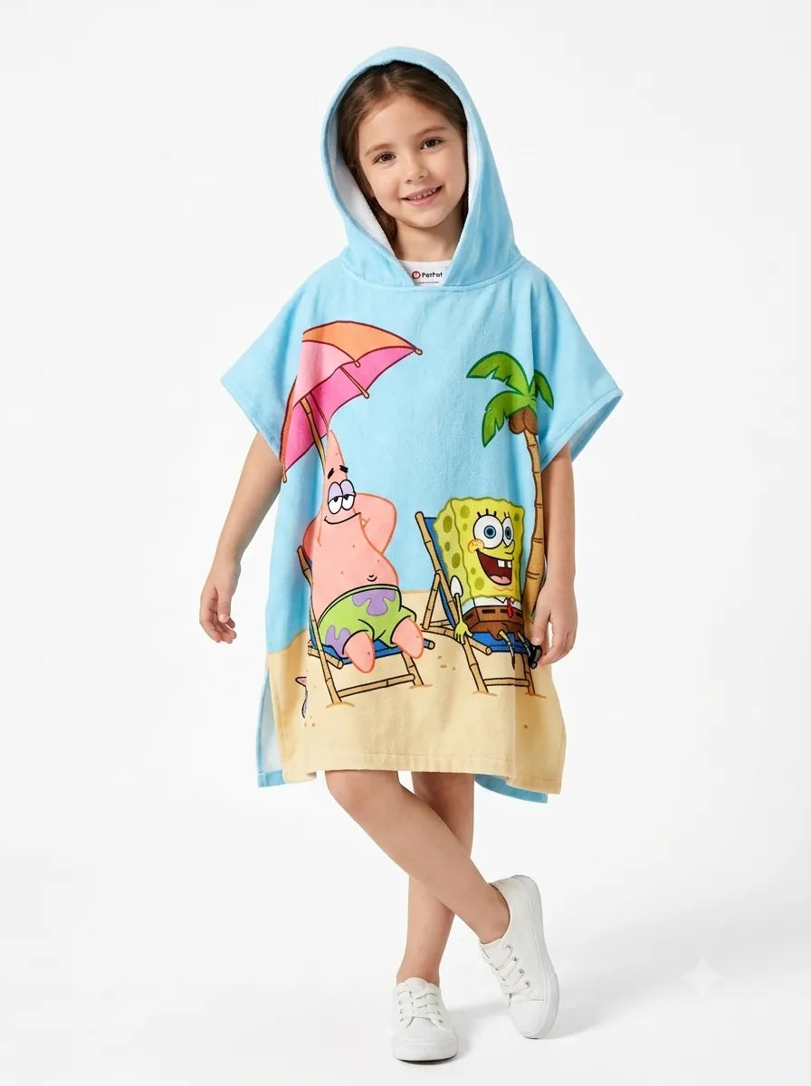 Boys' Hooded Beach Poncho - SpongeBob