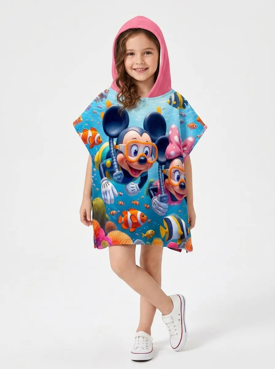 Kids' Hooded Beach Poncho - Mickey & Friends