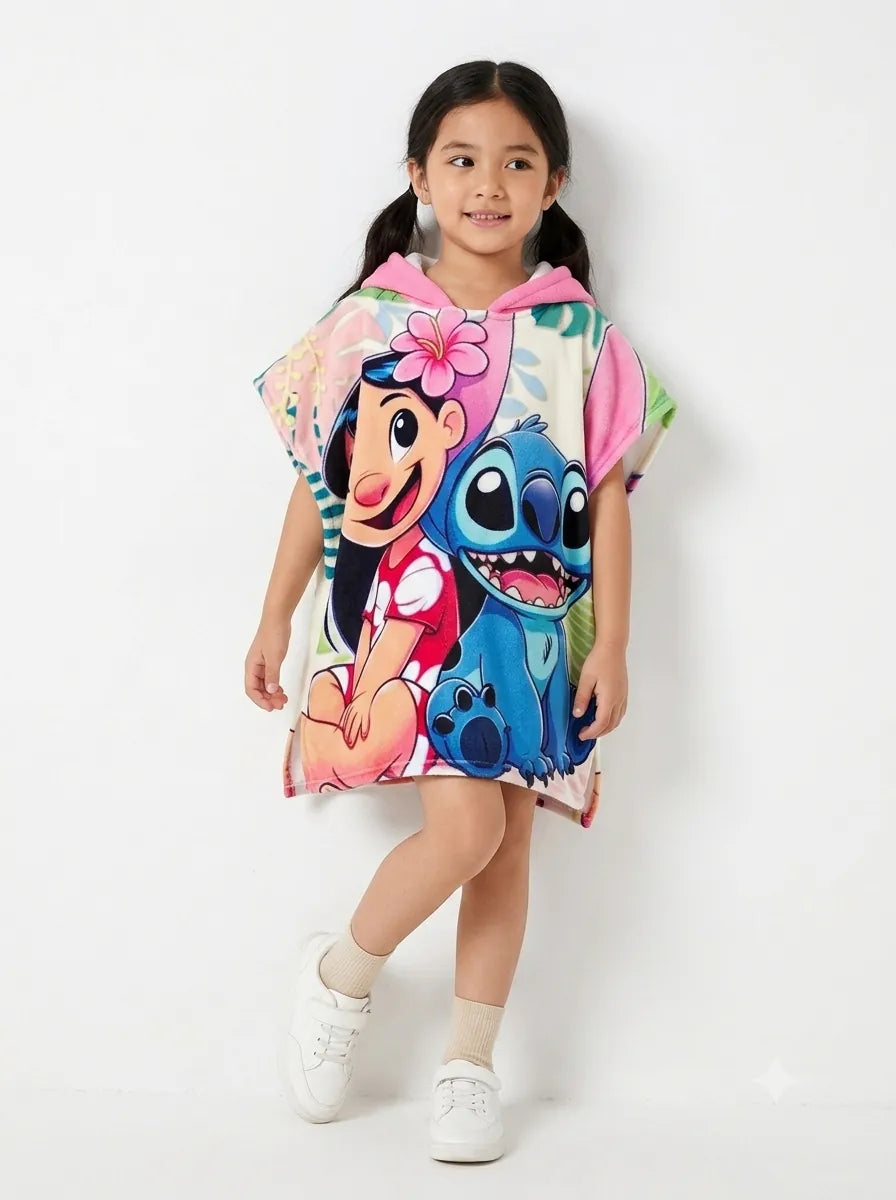 Girls' Hooded Beach Poncho - Stitch & Friends