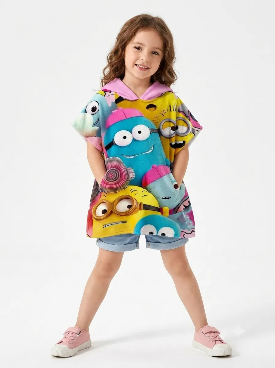 Boys' Hooded Beach Poncho - Monsters