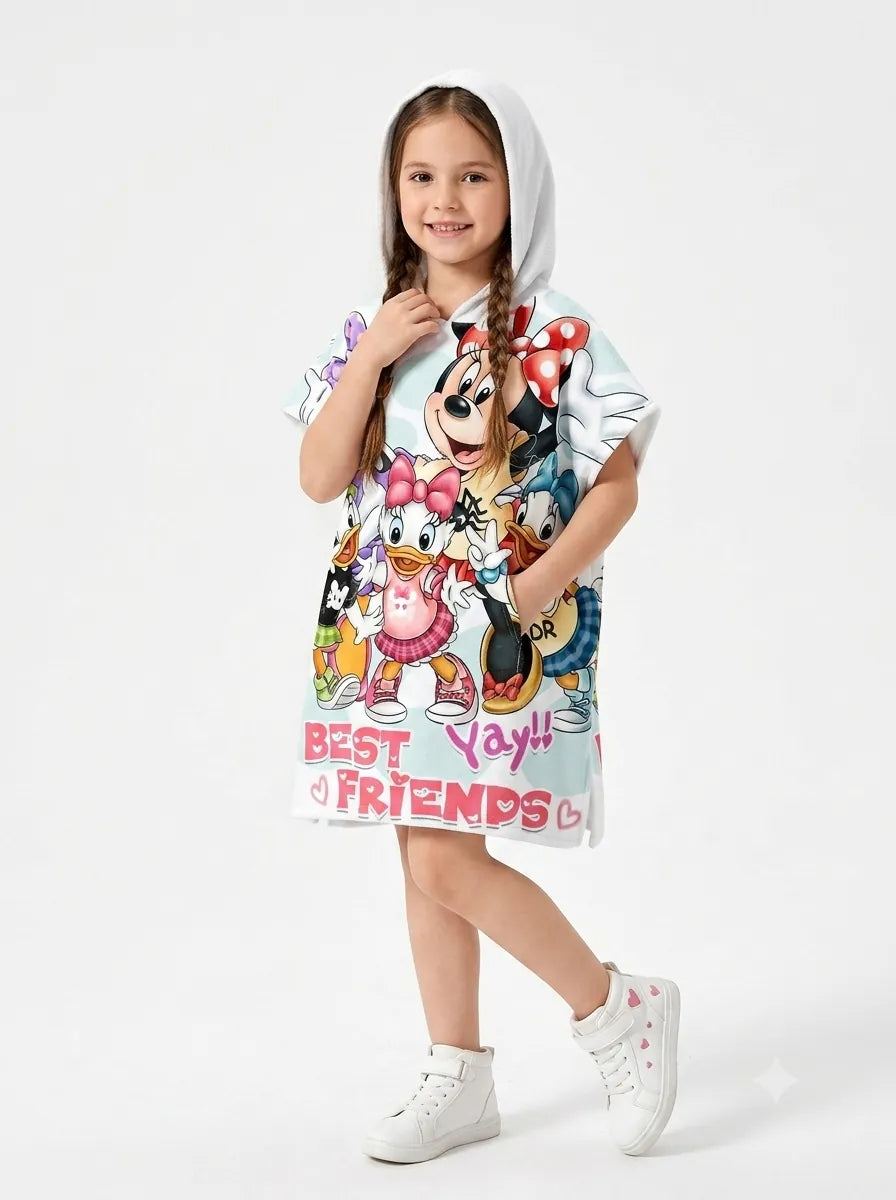 Girls' Hooded Beach Poncho - Minnie