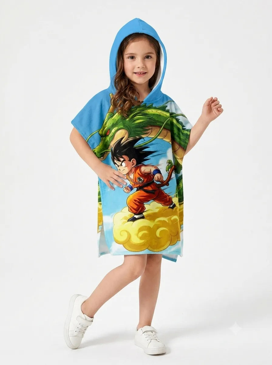 Boys' Hooded Beach Poncho - Goku