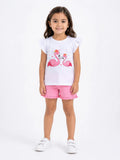 Girls' Flamingo Tee & Shorts Set