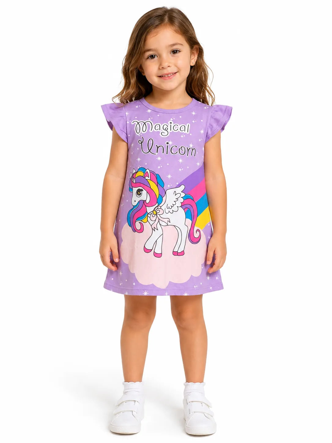Girls' Silk-Screen Cotton Tee