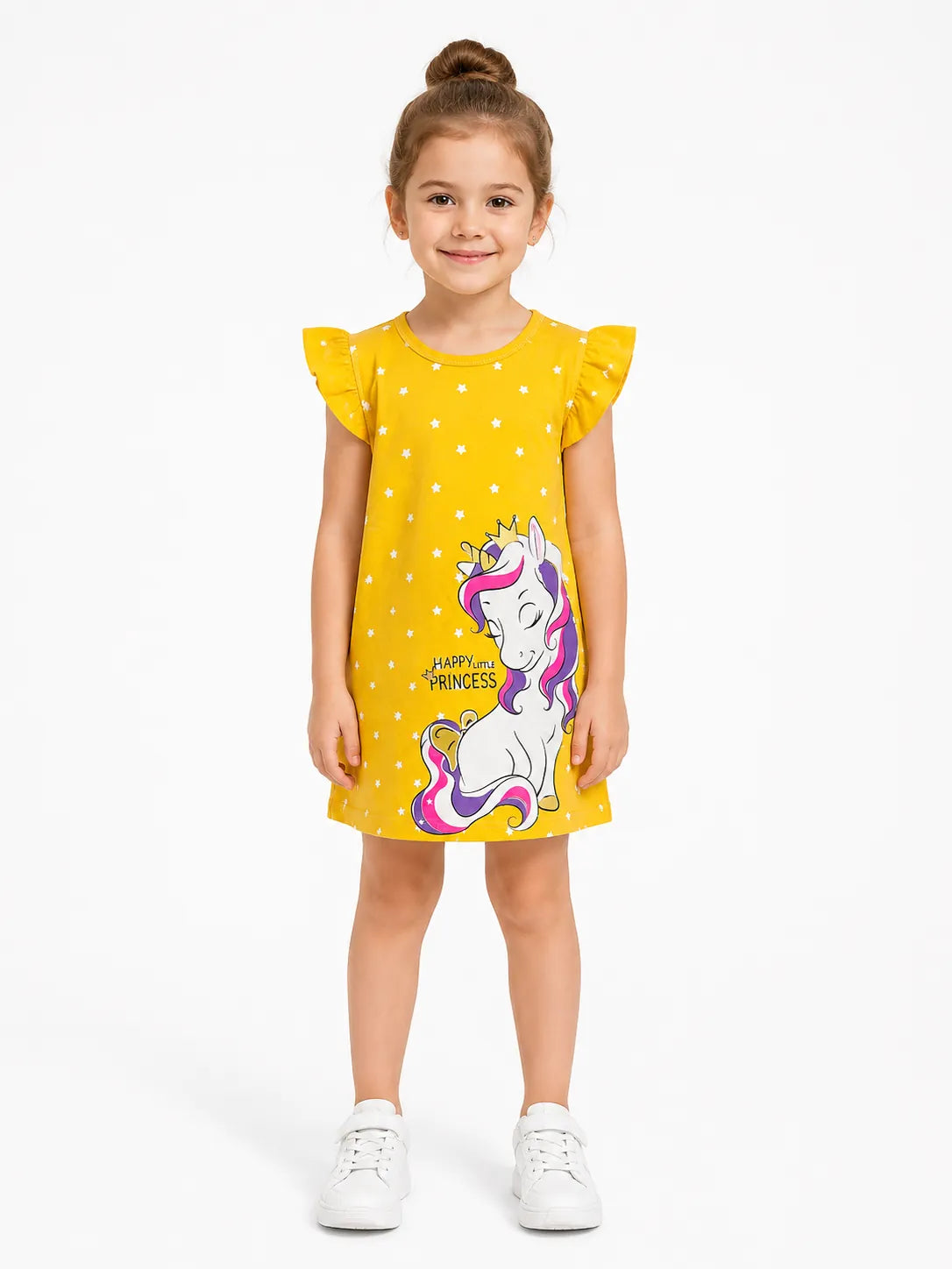 Girls' Silk-Screen Cotton Tee