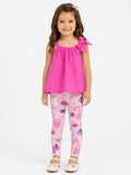Girls' Lycra Tee & Leggings Set