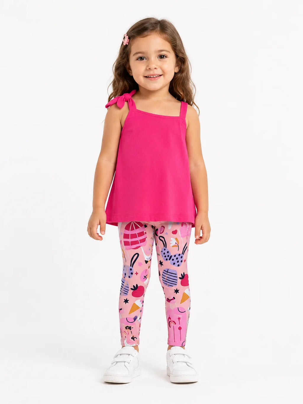 Girls' Lycra Tee & Leggings Set - back