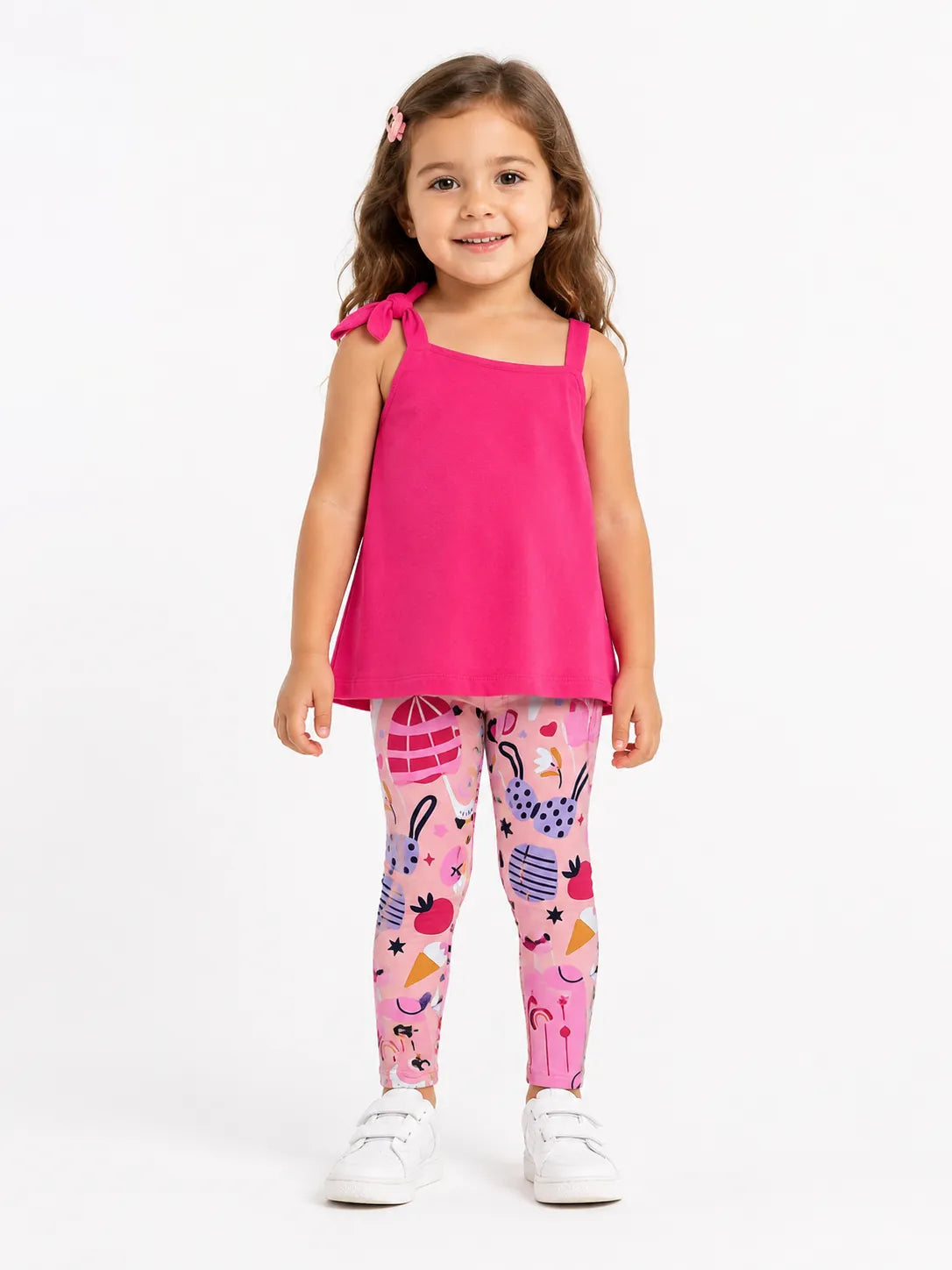 Girls' Lycra Tee & Leggings Set - back