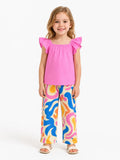 Girls' Tee & Barbie-Print Trousers Set
